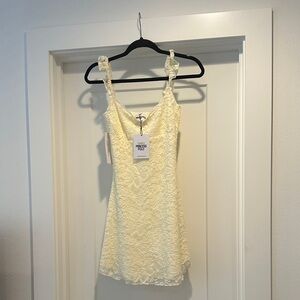 Princess Polly Beacall Cream Lace Dress